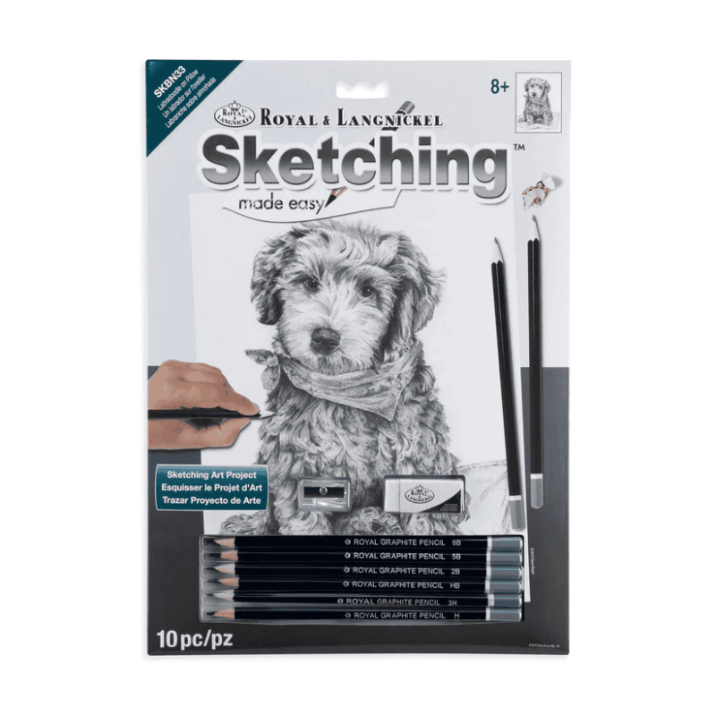 Sketching Kit - Labradoodle On Pillow