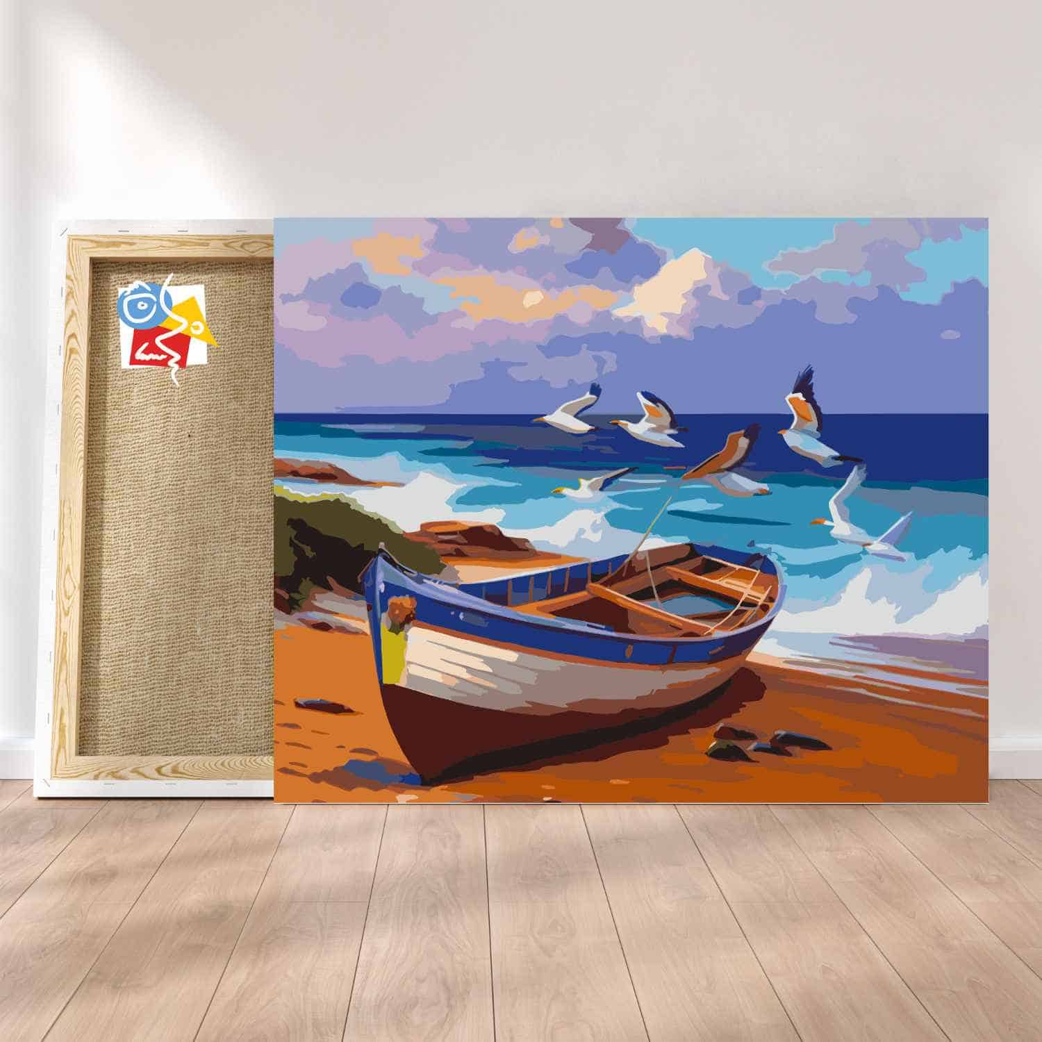 Painting by Numbers Boat On The Beach