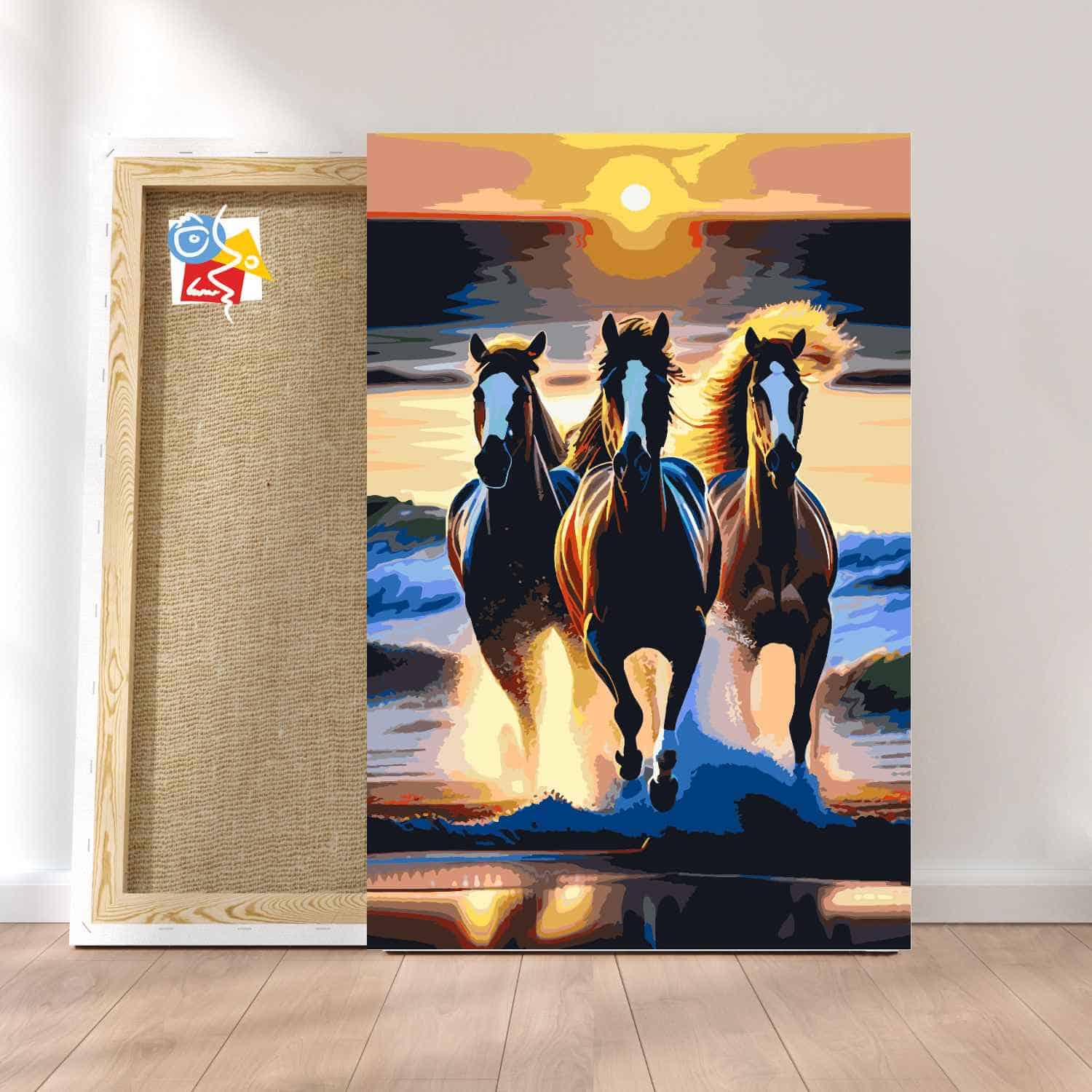 Galloping Horses on the Beach