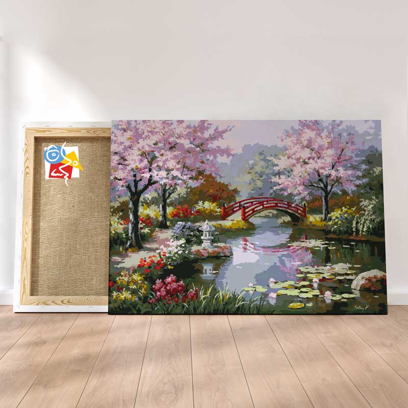 Painting By Numbers Japanese Garden Blooming