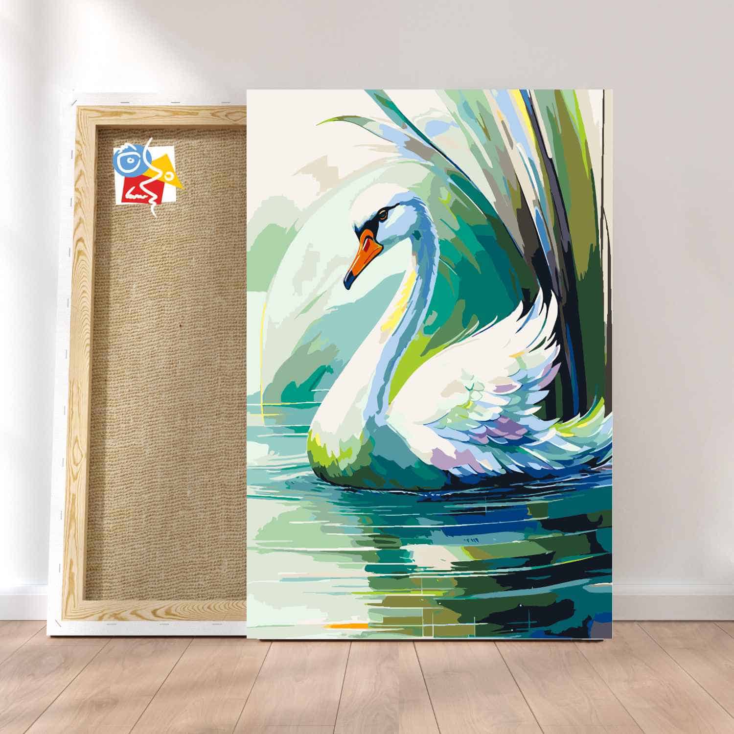Swan and reeds