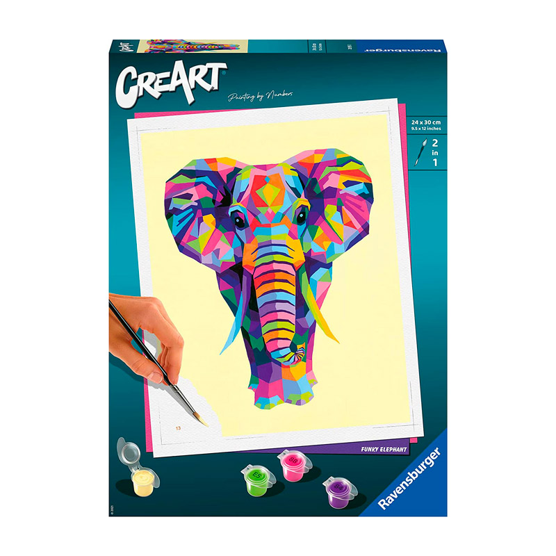 Painting by Numbers Ravensburger Creart Funky Elephant