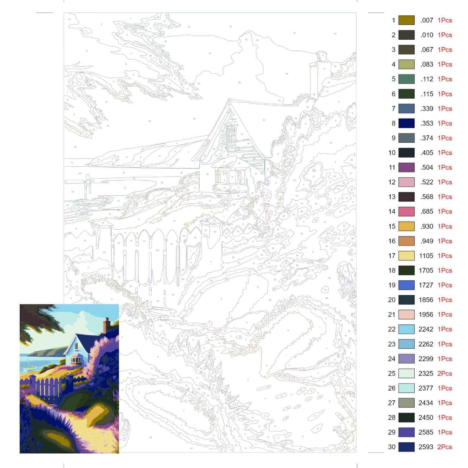 Painting by Numbers House Of Lavender