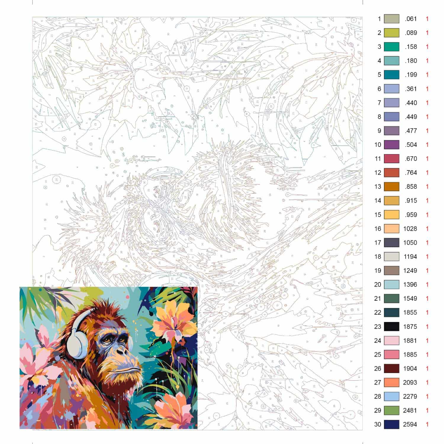 Painting By Numbers Set - Jungle Beats