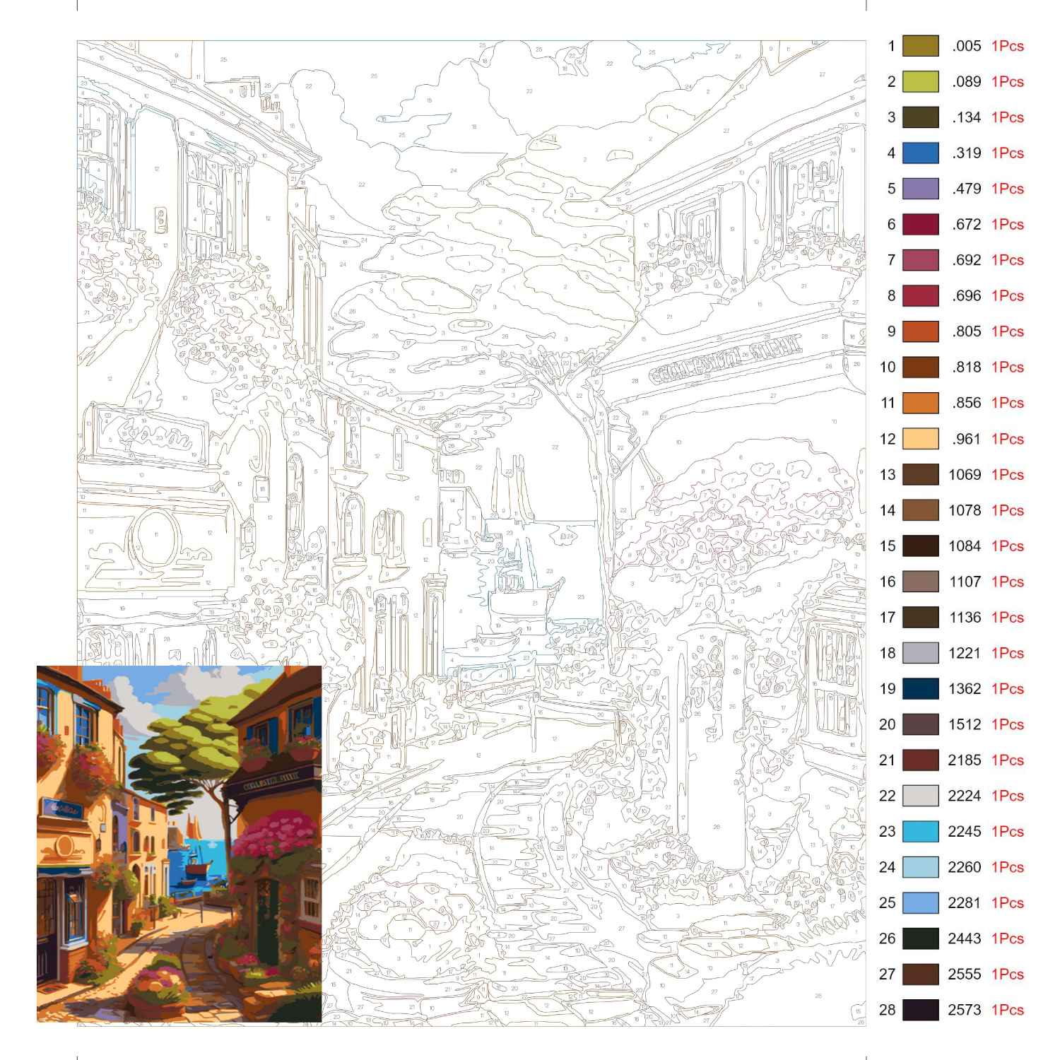 Painting by Numbers Cities