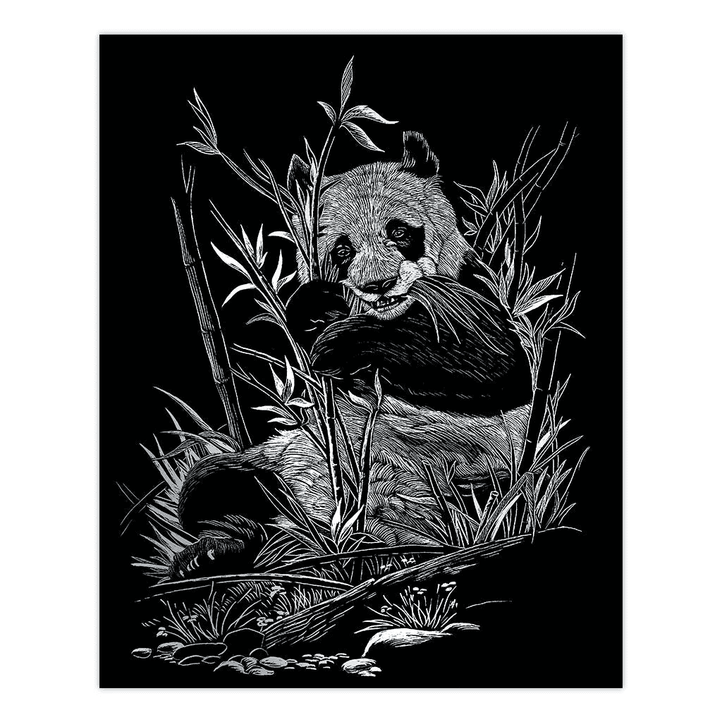 Silver Engraving Art - Panda