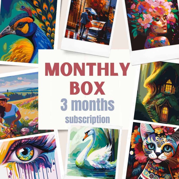 3-Months Subscription Box - 2 Paint By Numbers Kits