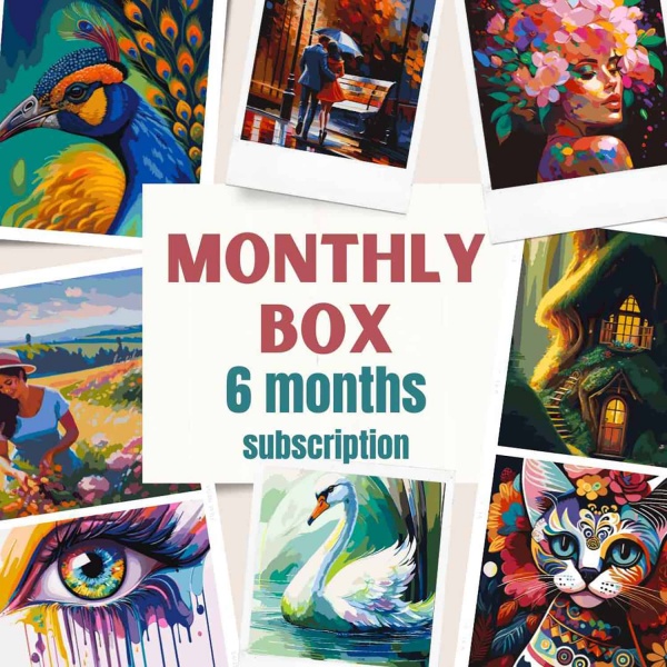 6-Months Subscription Box - 2 Paint By Numbers Kits