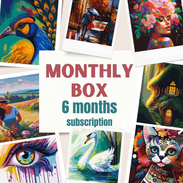 Painting by Numbers DIY Box Our subscription plans
