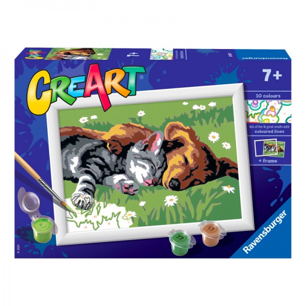 Ravensburger Creart - Sleeping Cat And Dog